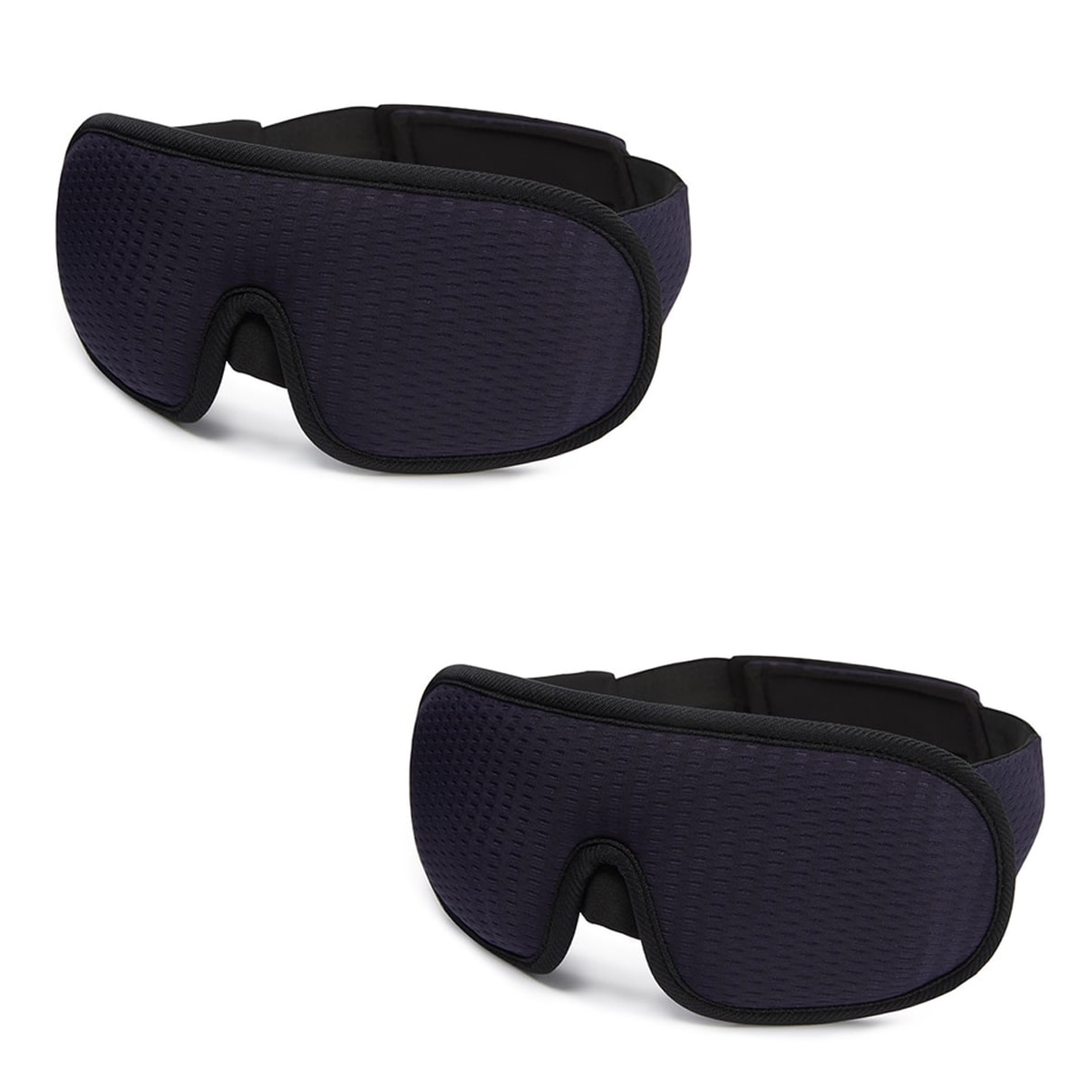 "3D atmungsaktive Schlafmaske in Schwarz bietet Dunkelheit und Komfort, perfekt für Reisen und erholsamen Schlaf."