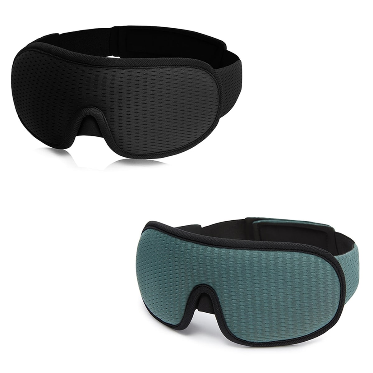 "3D atmungsaktive Schlafmaske in Schwarz bietet Dunkelheit und Komfort, perfekt für Reisen und erholsamen Schlaf."