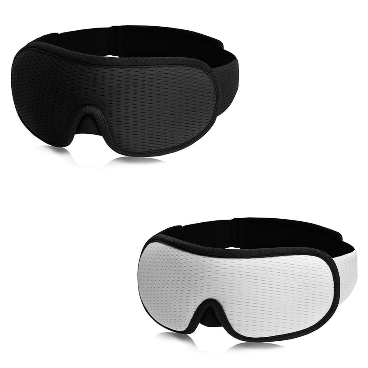 "3D atmungsaktive Schlafmaske in Schwarz bietet Dunkelheit und Komfort, perfekt für Reisen und erholsamen Schlaf."