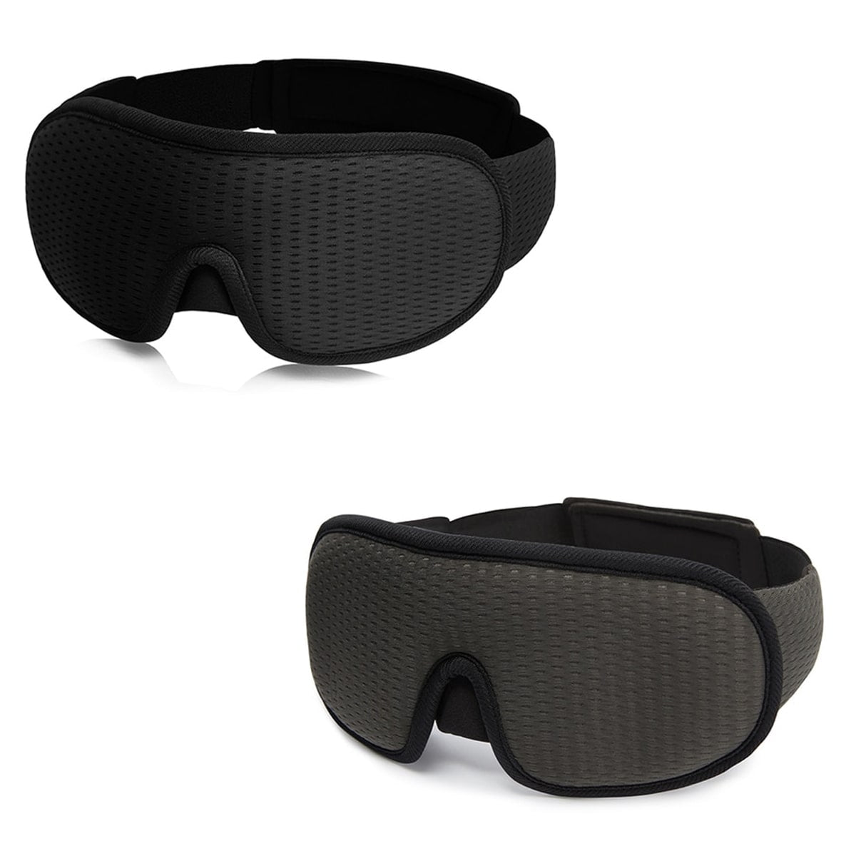 "3D atmungsaktive Schlafmaske in Schwarz bietet Dunkelheit und Komfort, perfekt für Reisen und erholsamen Schlaf."