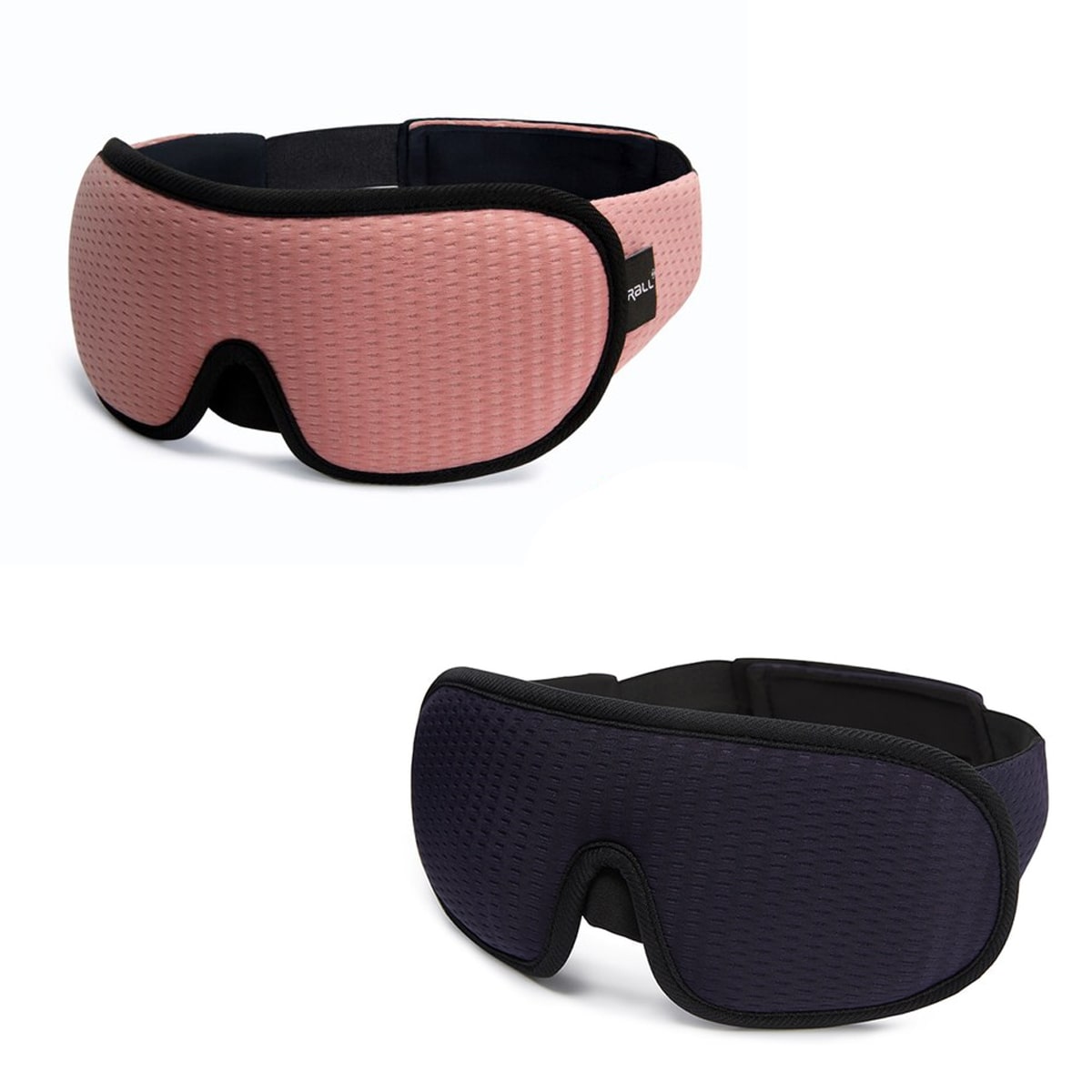 "3D atmungsaktive Schlafmaske in Schwarz bietet Dunkelheit und Komfort, perfekt für Reisen und erholsamen Schlaf."