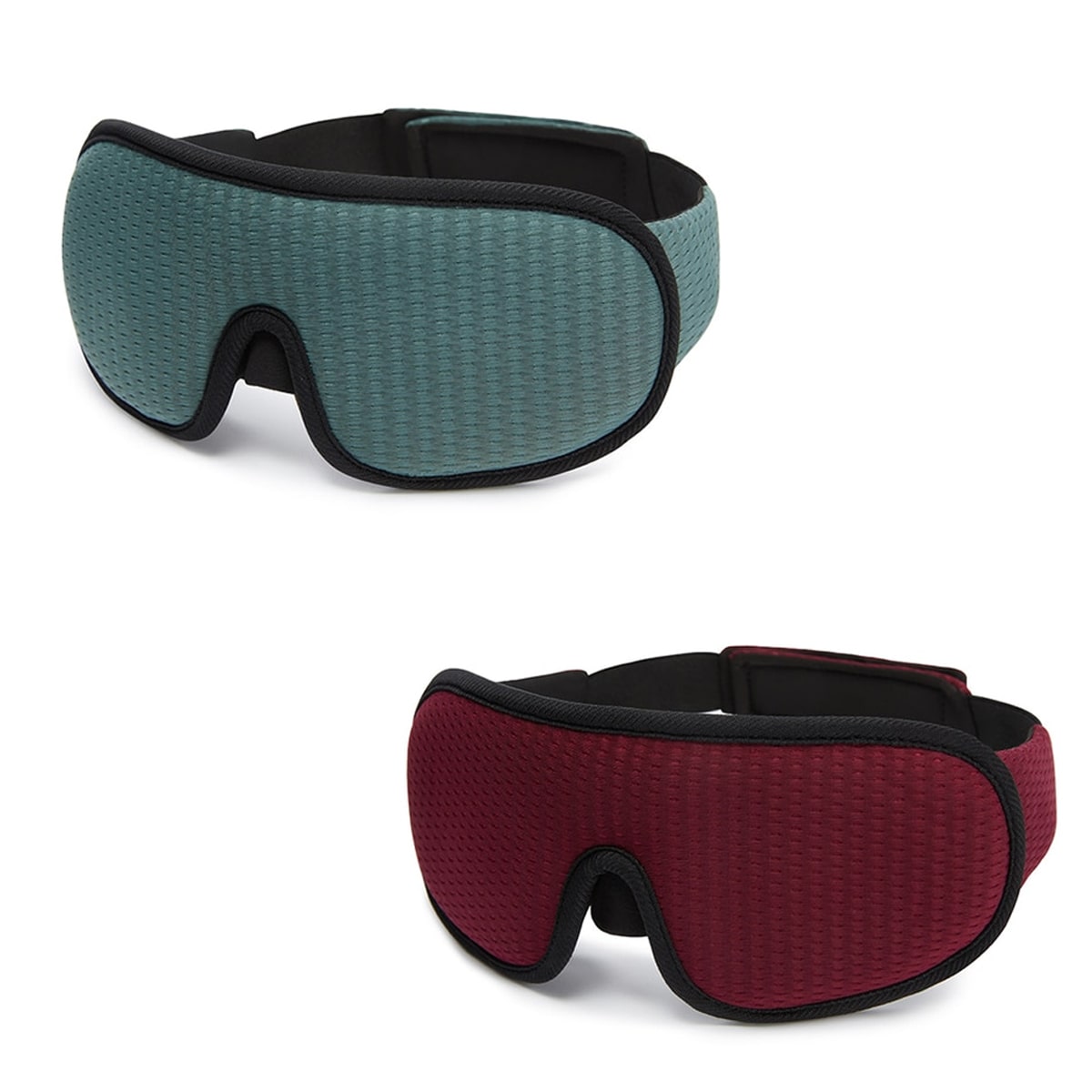 "3D atmungsaktive Schlafmaske in Schwarz bietet Dunkelheit und Komfort, perfekt für Reisen und erholsamen Schlaf."