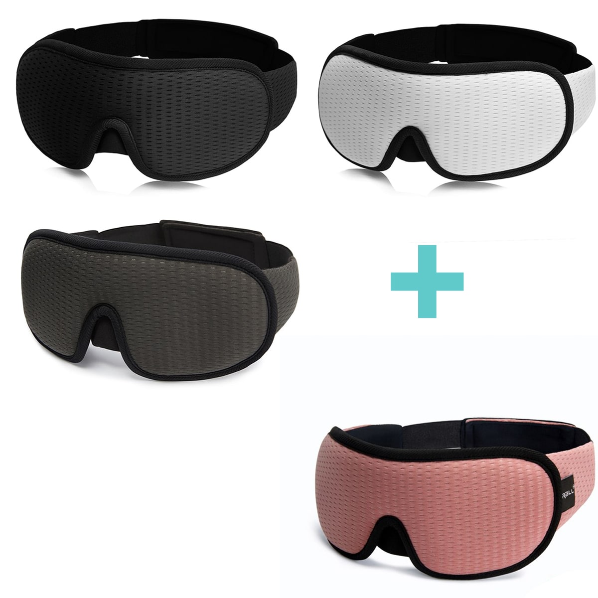 "3D atmungsaktive Schlafmaske in Schwarz bietet Dunkelheit und Komfort, perfekt für Reisen und erholsamen Schlaf."