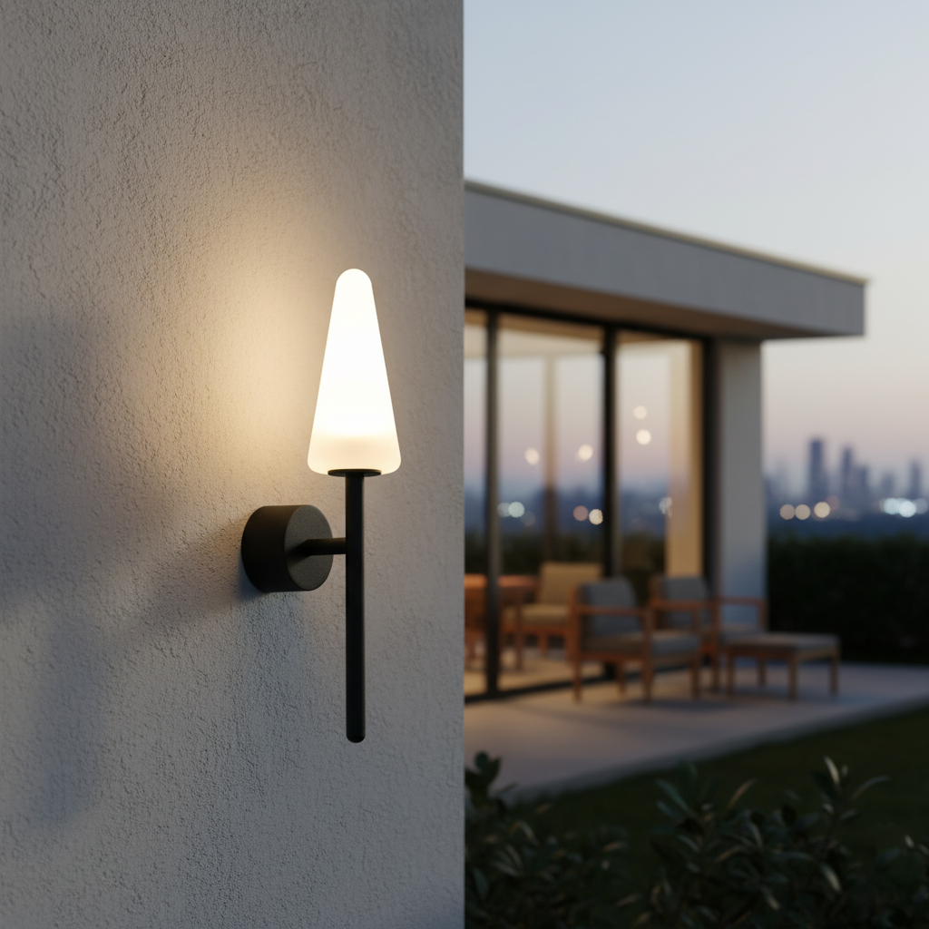 Minimalistisk LED utendørs vegglampe