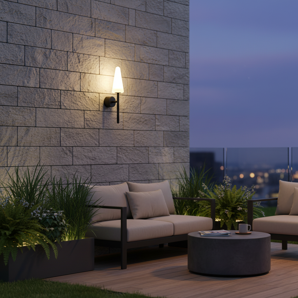 Minimalistisk LED utendørs vegglampe