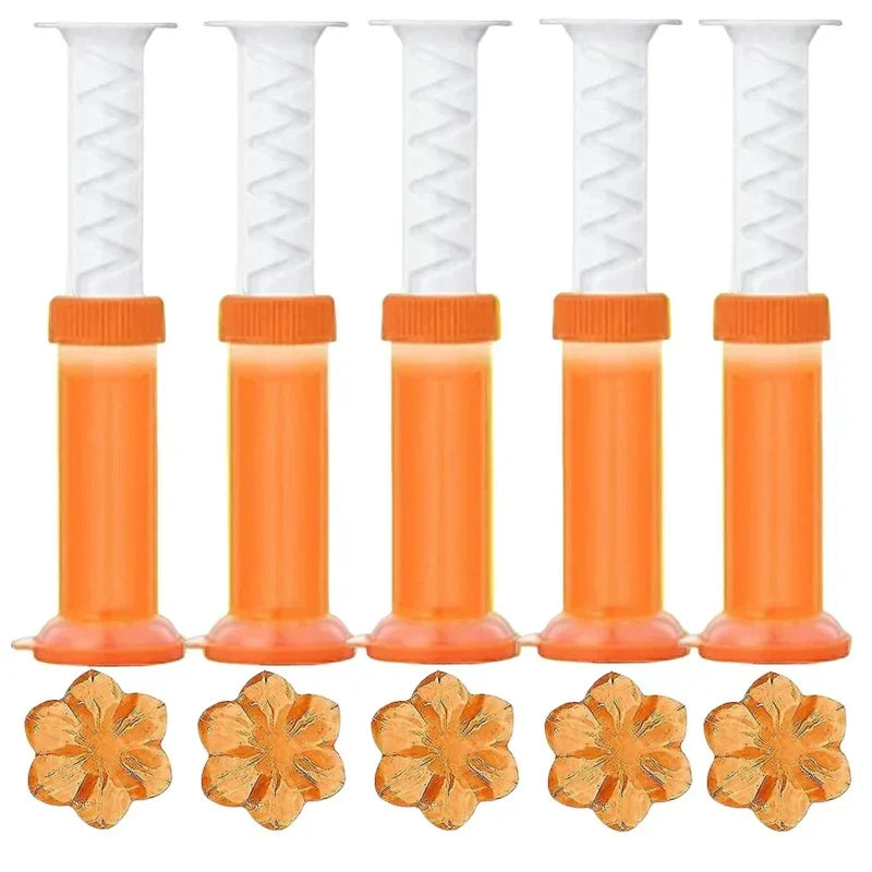 "BloomFresh WC-Gelblumen: Duft-Gel in Blumenform für saubere, wohlriechende Toiletten in Rot, Blau, Lila, Gelb, Grün, Orange.