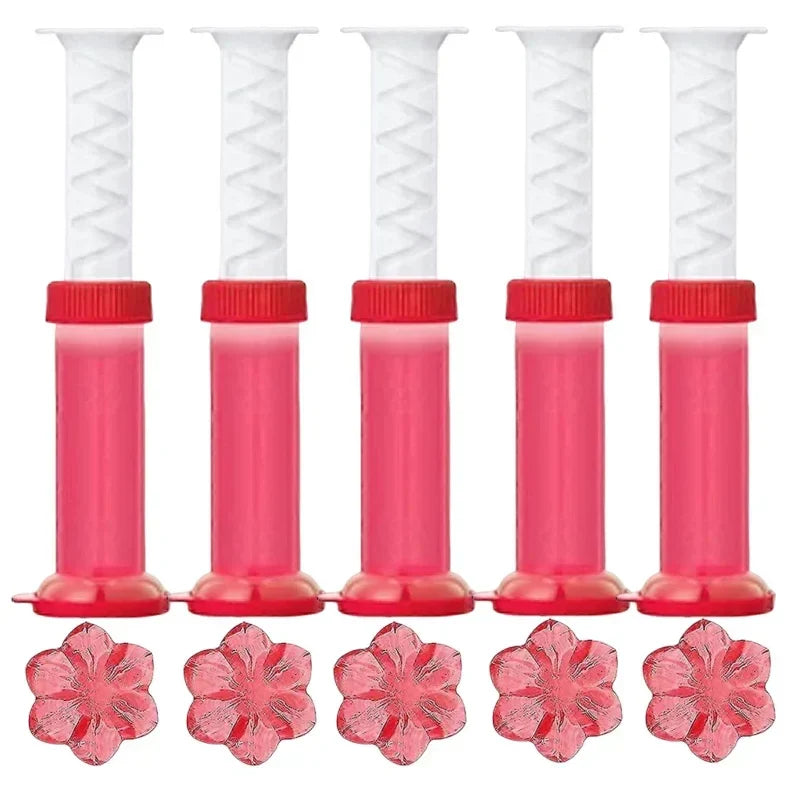 "BloomFresh WC-Gelblumen: Duft-Gel in Blumenform für saubere, wohlriechende Toiletten in Rot, Blau, Lila, Gelb, Grün, Orange.