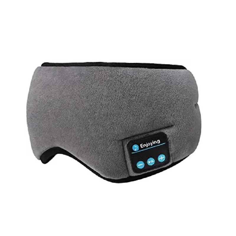 "Bluetooth Augenmaske SleePro™, schwarz, komfortabel, ideal zum Schlafen mit integriertem Kopfhörer, modernes Design."