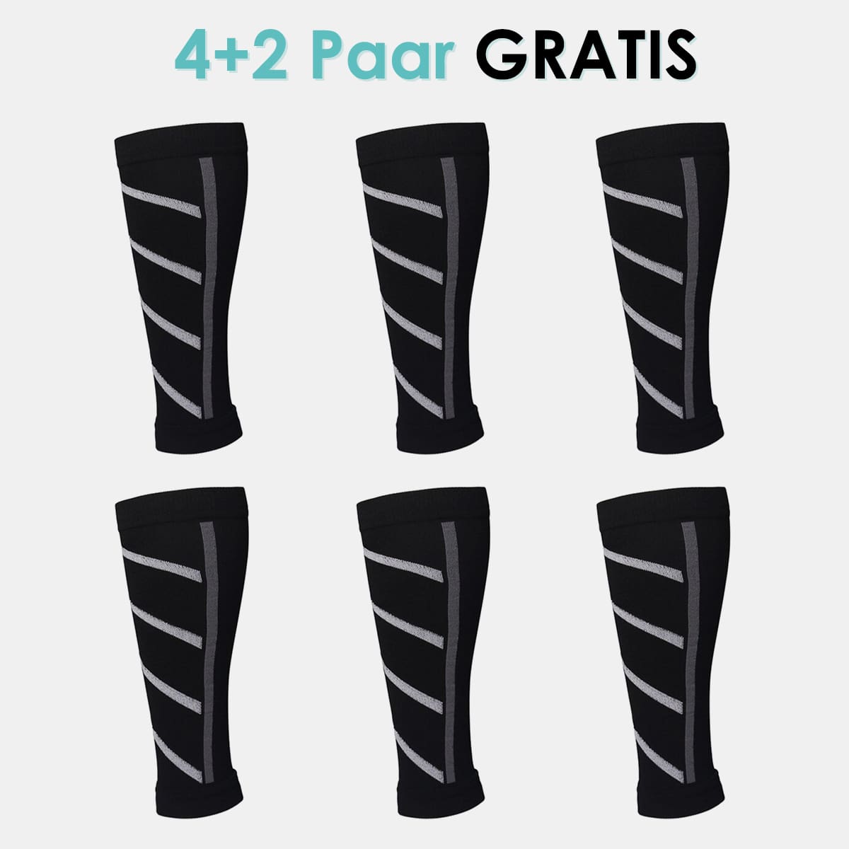 "CalfZone Wadenkompressionssocken für Komfort, Unterstützung; schwarz, atmungsaktiv, für Sport und Alltag."