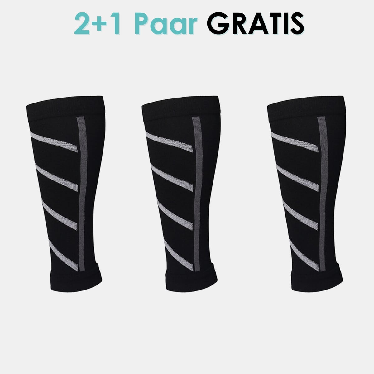 "CalfZone Wadenkompressionssocken für Komfort, Unterstützung; schwarz, atmungsaktiv, für Sport und Alltag."