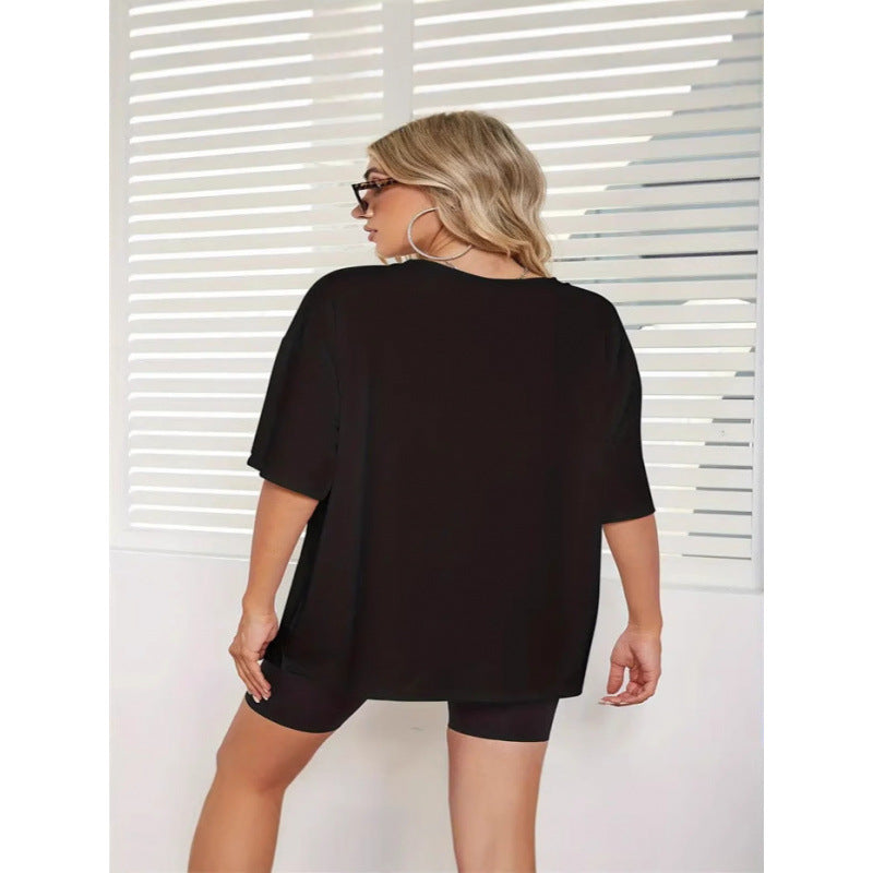 "Damen T-Shirt aus Baumwolle, lebendiges Limoncello-Motiv mit Blumen, lässiger Schnitt, perfekt für Freizeit."