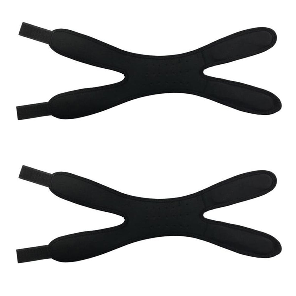 "Doppelpatella Kniebandage, atmungsaktiv, schwarz, unterstützt Kniekomfort bei Schmerzen, ideal für Sport und Alltag."