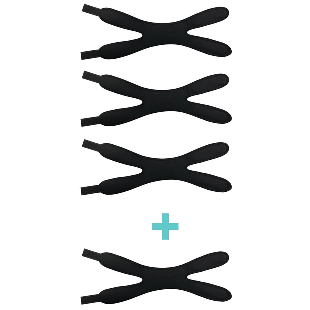 "Doppelpatella Kniebandage, atmungsaktiv, schwarz, unterstützt Kniekomfort bei Schmerzen, ideal für Sport und Alltag."