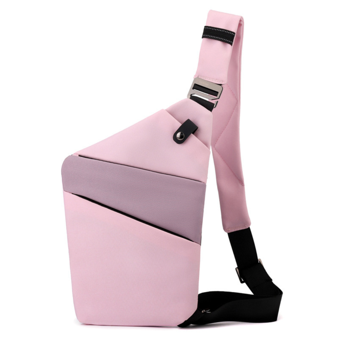 "Elegante schwarze Anti Diebstahl Umhängetasche für Damen, kompakt mit verstellbarem Riemen und versteckten Fächern."