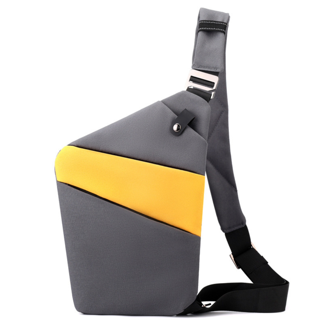 "Elegante schwarze Anti Diebstahl Umhängetasche für Damen, kompakt mit verstellbarem Riemen und versteckten Fächern."