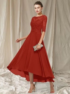 "Elegantes Abendkleid mit Spitzenoberteil, knöchellang, in verschiedenen Farben für festliche Anlässe und Hochzeiten."