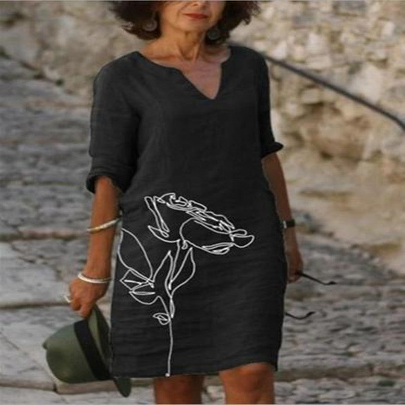 "Elegantes Damen Freizeitkleid, bequem und stilvoll, ideal für jeden Anlass, in hochwertigen Stoffen, schlichtes Design"