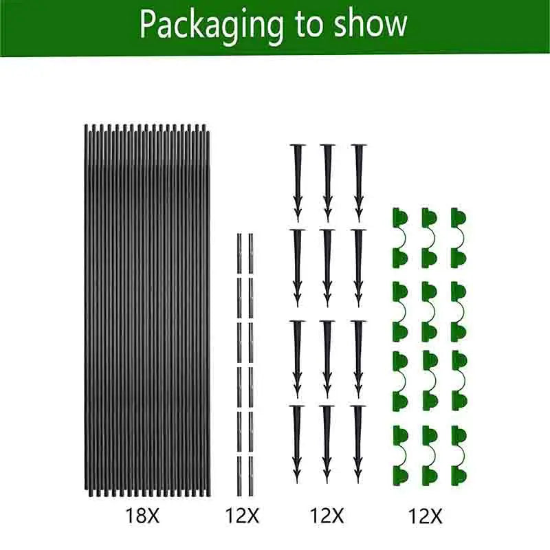 "Fiberglas-Pflanztunnel-Set, flexibler, rostfreier Bögen, ideal für Hochbeete, Schattierung und Pflanzenschutz."