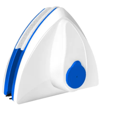 "GLASPURE Magnetischer Fensterreiniger in Blau, doppelseitig, für Innen- und Außenglas, streifenfreie Reinigung"