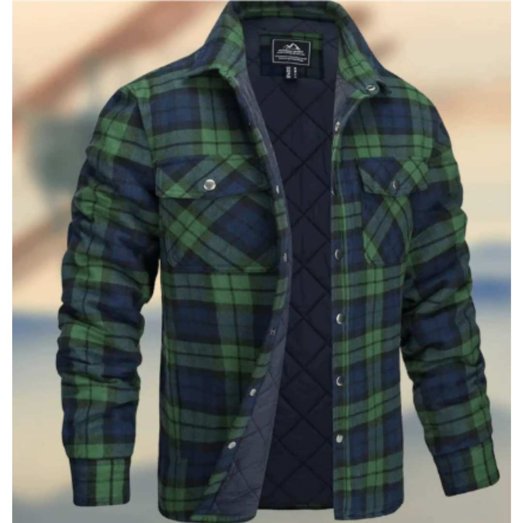 "Herren Flanellhemd mit Button-Down-Kragen, weich und stilvoll, geeignet für kühle Tage, vielseitig für Freizeitaktivitäten."