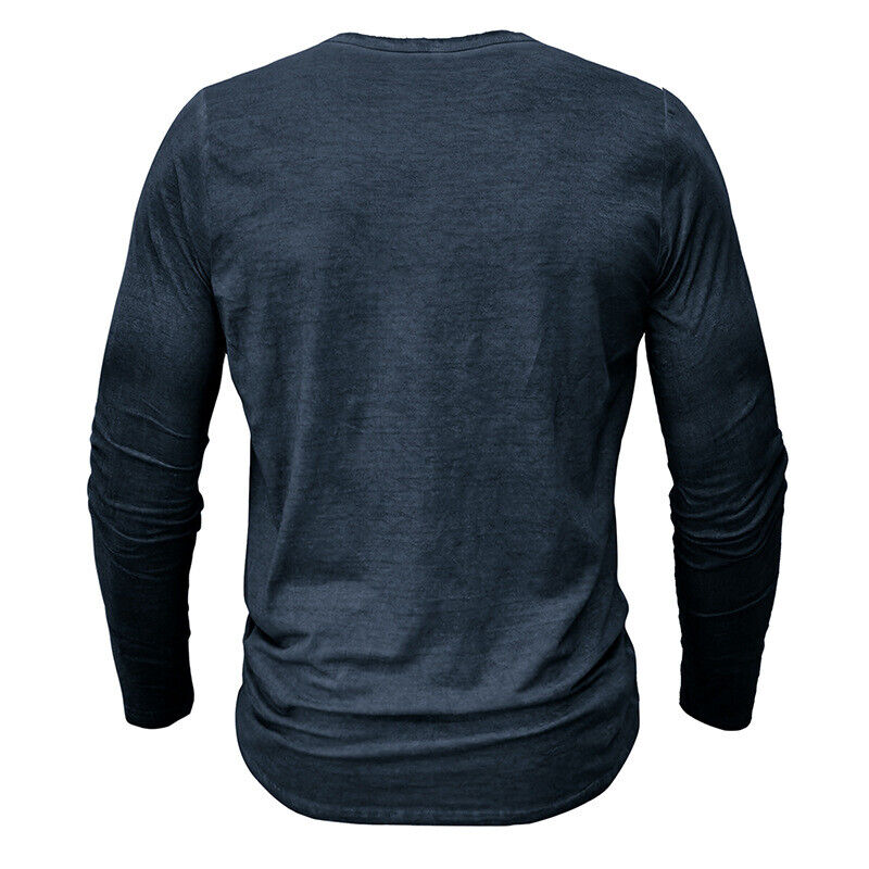 "Herren Henley Langarmshirt, bequem, stilvoll, vielseitig, in verschiedenen Farben, perfekter Sitz, ideal für Alltag"