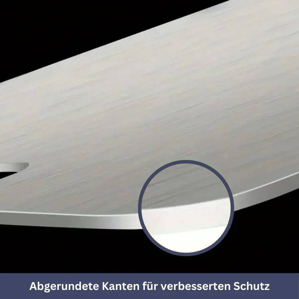 Hochwertiges Titan-Edelstahl Schneidebrett, robust, elegant, glatte Oberfläche, optimale Küchenhygiene und Funktionalität.