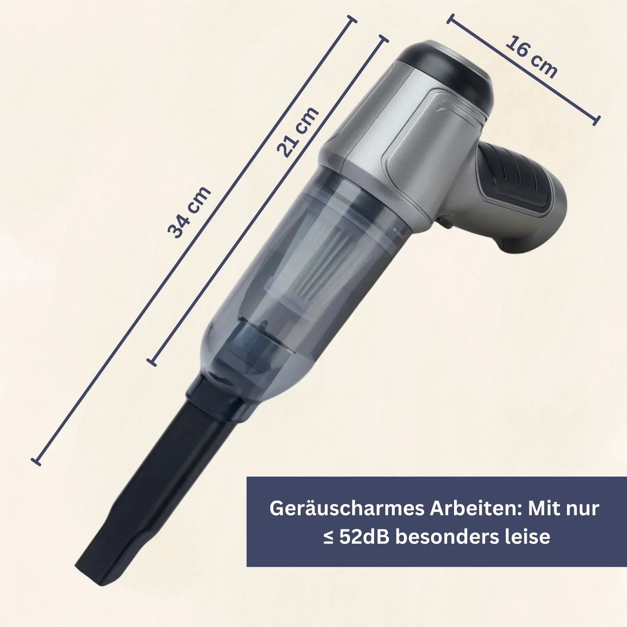 "Kompakter, leistungsstarker Handstaubsauger mit leichtem Design, ideal für effiziente Reinigung zu Hause und einfache Lageru