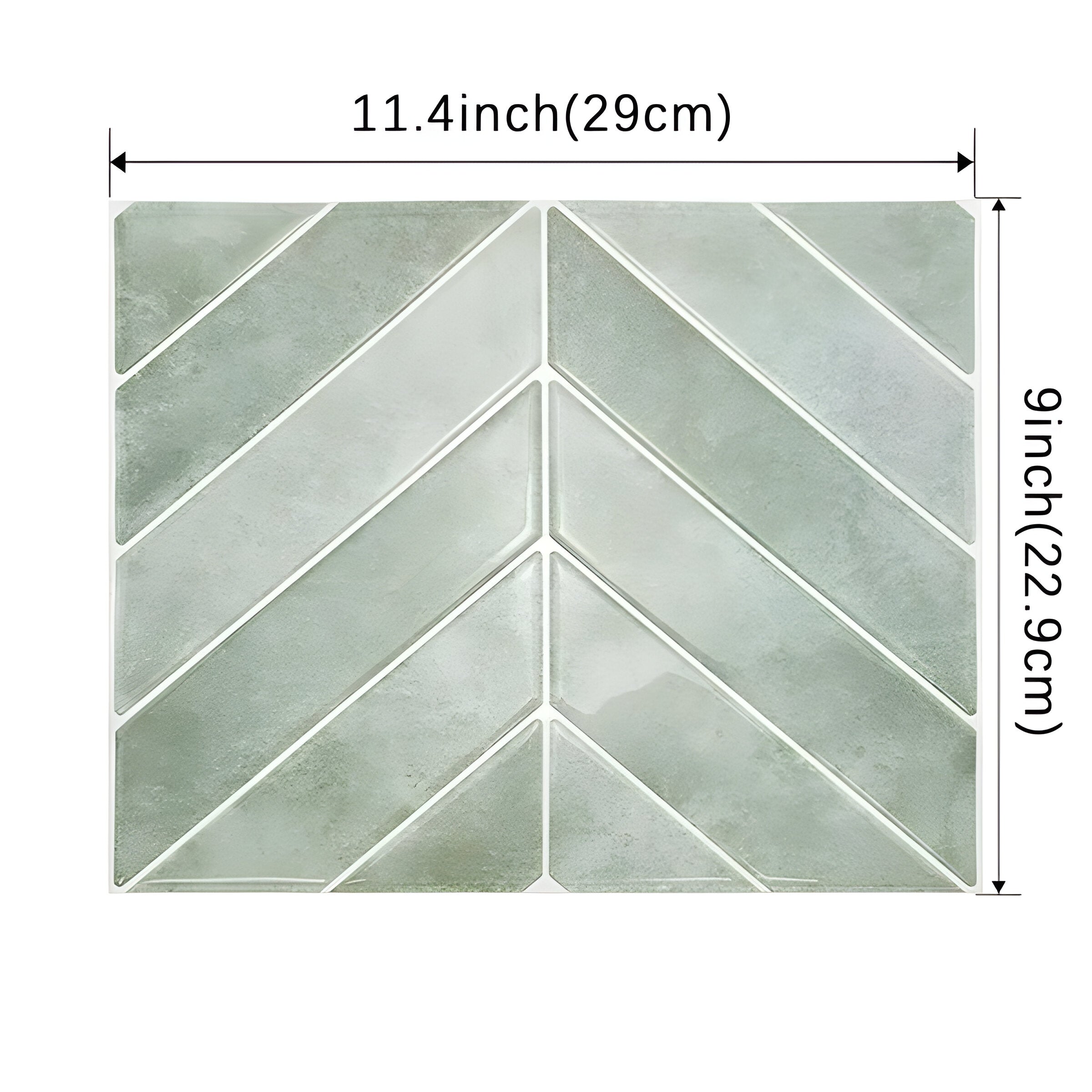"Moderner 3D-Effekt: Selbstklebende, wasserfeste Wandfliesen in Grün, Blau oder Gelb für Bad, Küche, Wohnraum."