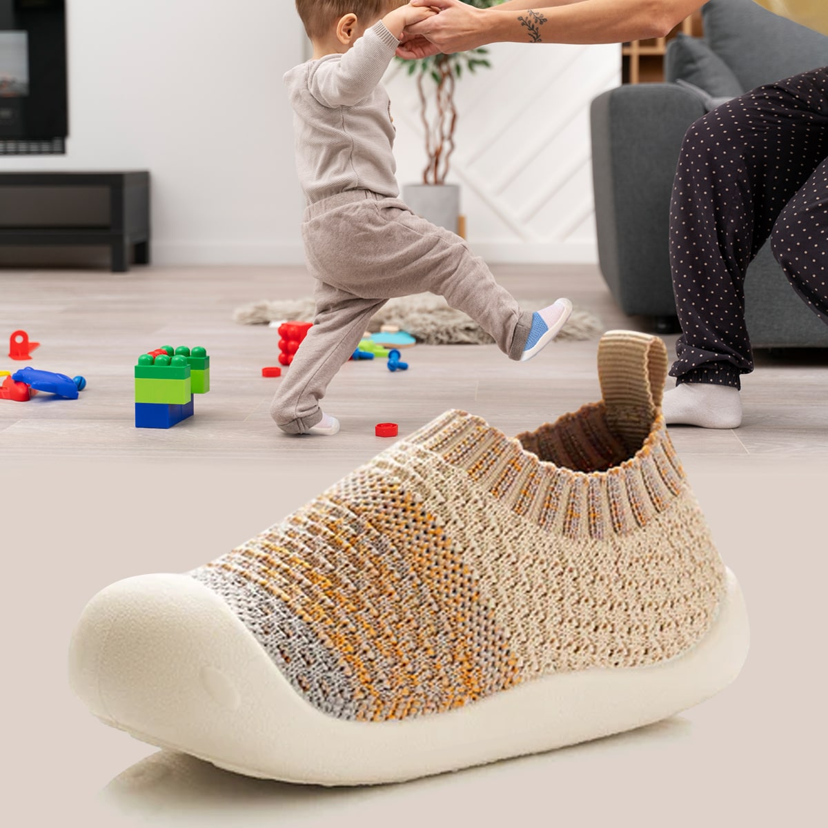 "Rutschfeste Babyschuhe für sichere Schritte, atmungsaktives Design, ergonomisch für natürliche Fußentwicklung"