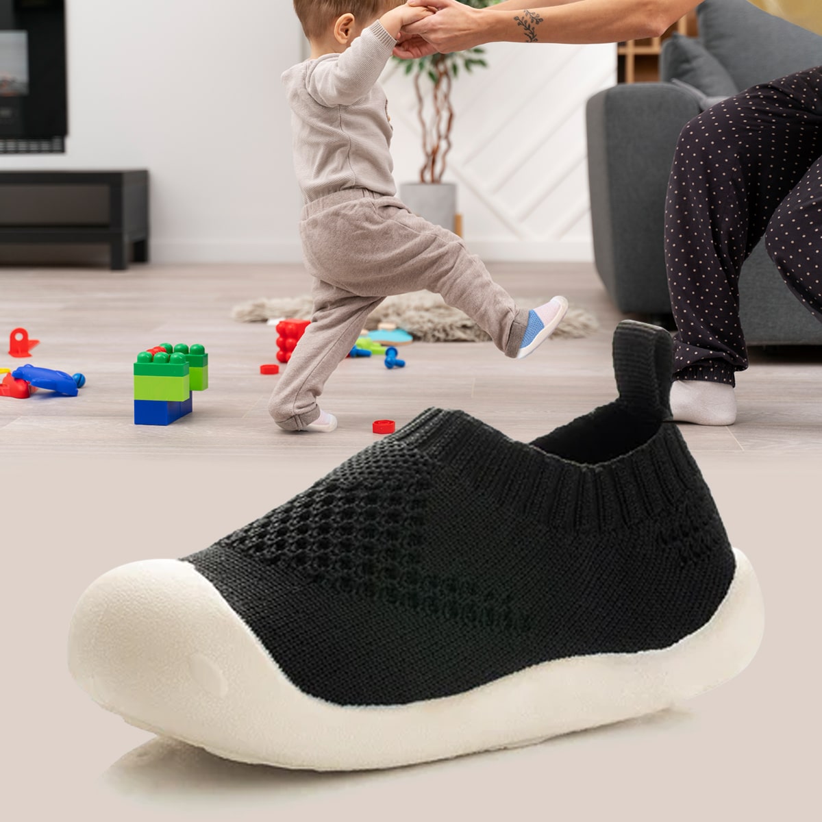 "Rutschfeste Babyschuhe für sichere Schritte, atmungsaktives Design, ergonomisch für natürliche Fußentwicklung"
