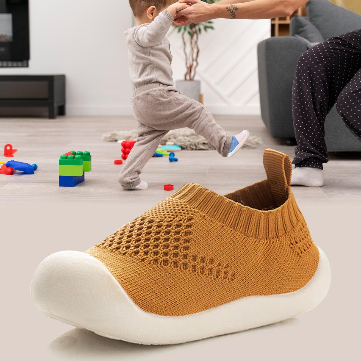 "Rutschfeste Babyschuhe für sichere Schritte, atmungsaktives Design, ergonomisch für natürliche Fußentwicklung"