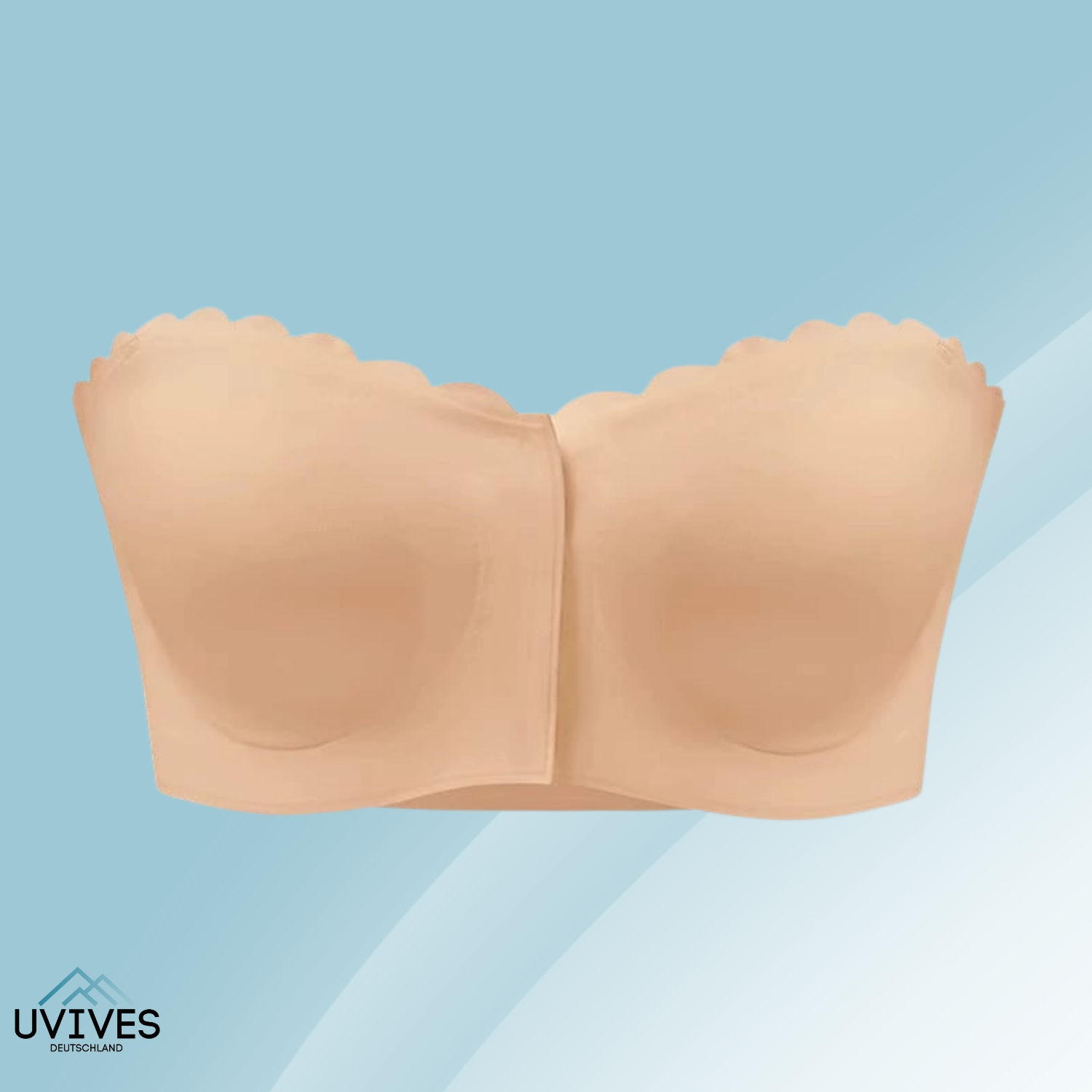 Trägerloser ComfyLift BH, rutschfest, atmungsaktiv, schwarz, ideal für Abendkleider, bietet diskreten Halt und Komfort.