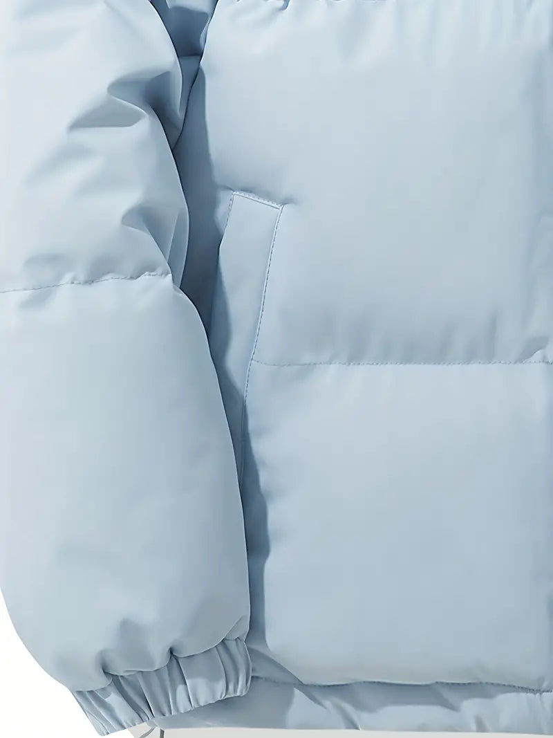 "Wolff Winter Puffer Jacke für Damen, gemütlich, stilvolles Steppmuster, warm und modisch in Beige, Outdoor geeignet."