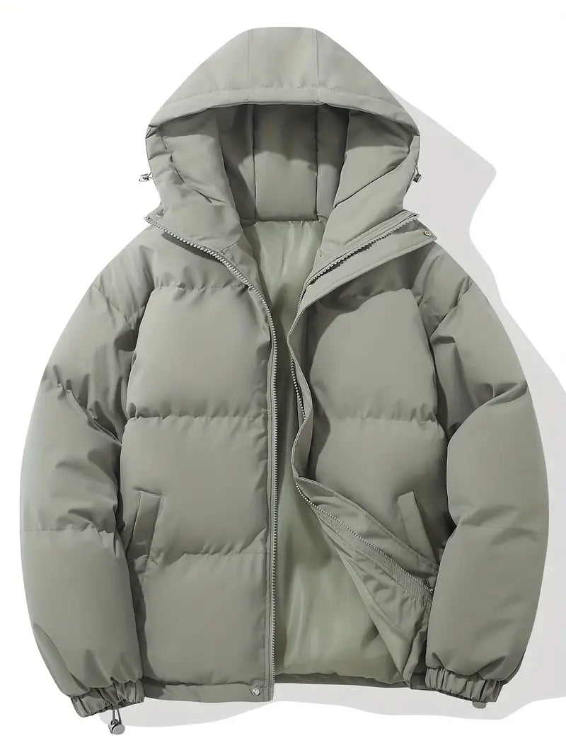 "Wolff Winter Puffer Jacke für Damen, gemütlich, stilvolles Steppmuster, warm und modisch in Beige, Outdoor geeignet."