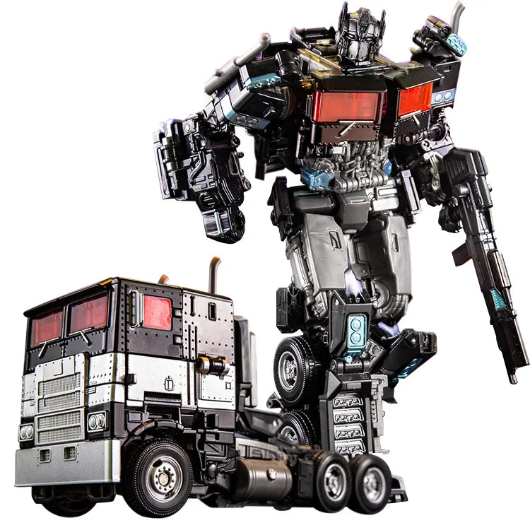 Optimus Prime Figur aus PVC/ABS, 18 cm, transformierbar vom Fahrzeug zum Roboter, detailliertes Design für Sammler.