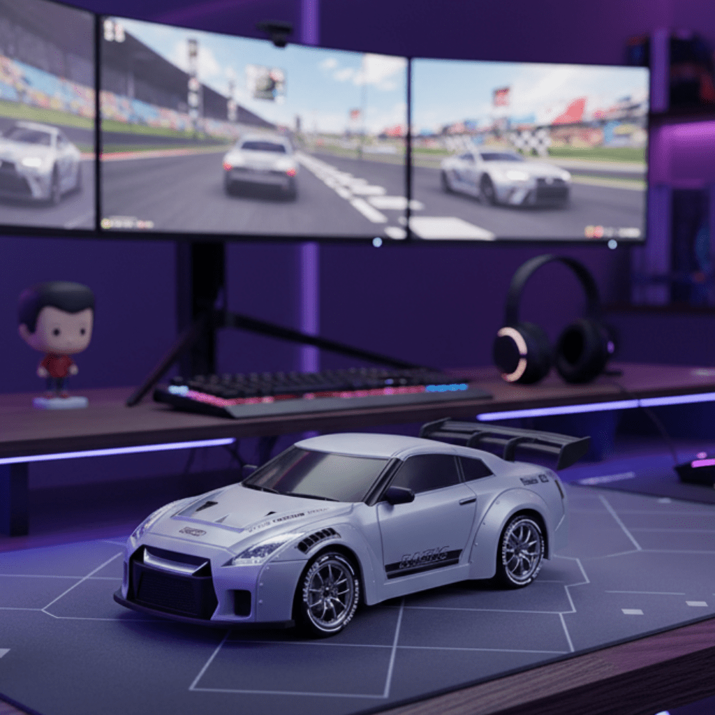 "1:24 RC Auto mit 4WD, beeindruckende LED-Räder, dynamisches Drift-Design, ideal für Kinder, Spielzeugfahrzeug"