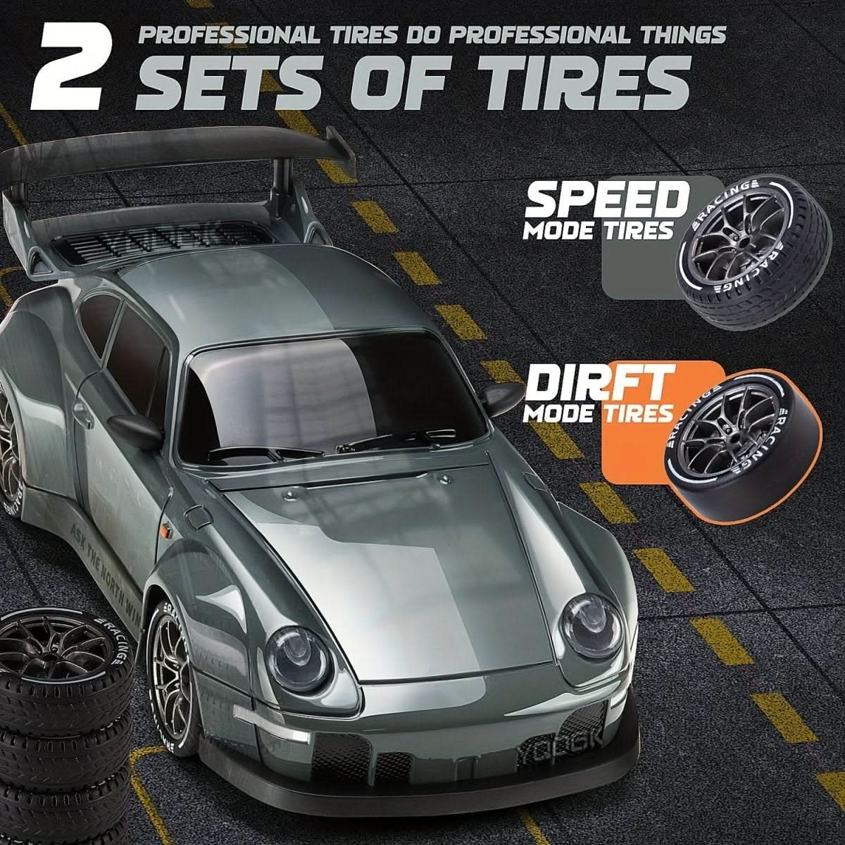 "1:24 RC Auto mit 4WD, beeindruckende LED-Räder, dynamisches Drift-Design, ideal für Kinder, Spielzeugfahrzeug"