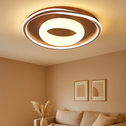 LED-Deckenlampe im Mid-Century-Stil – Holzoptik & Modernes Design