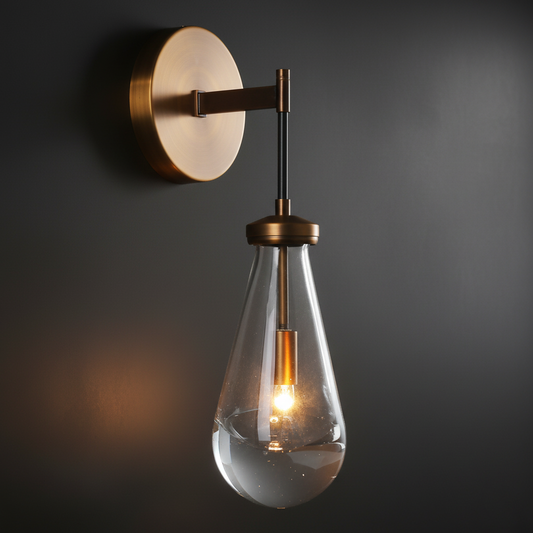 Wandleuchte Messing & Glas – Modern & Elegant –