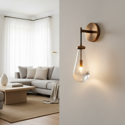 Wandleuchte Messing & Glas – Modern & Elegant –