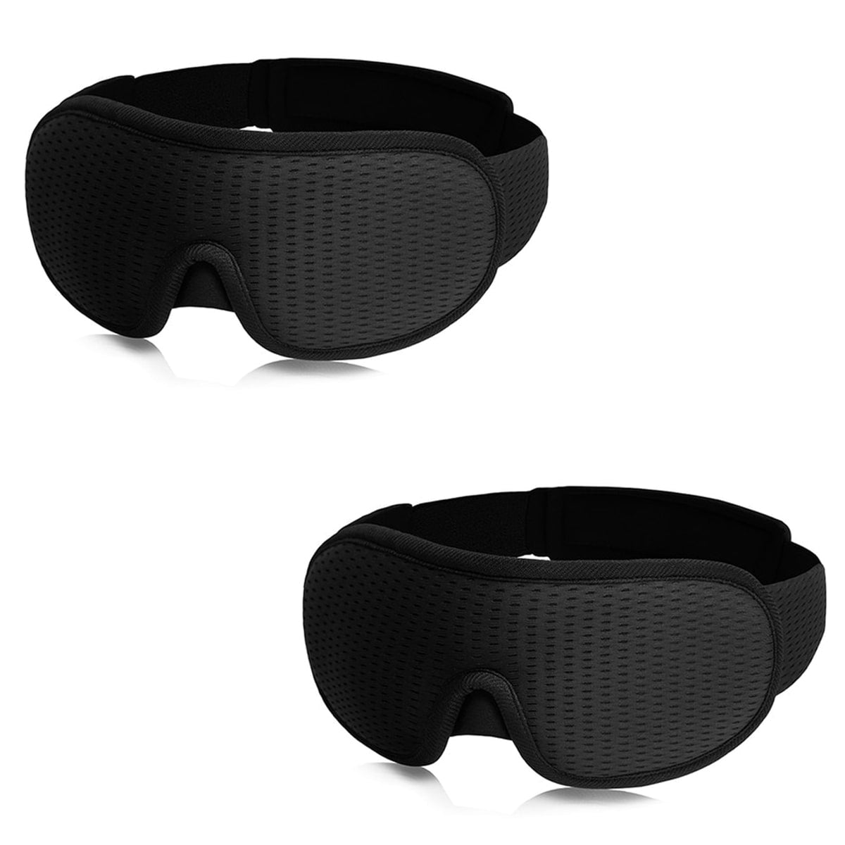 "3D atmungsaktive Schlafmaske in Schwarz bietet Dunkelheit und Komfort, perfekt für Reisen und erholsamen Schlaf."