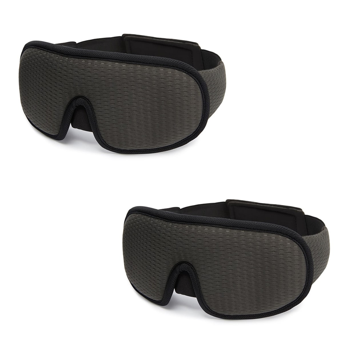 "3D atmungsaktive Schlafmaske in Schwarz bietet Dunkelheit und Komfort, perfekt für Reisen und erholsamen Schlaf."