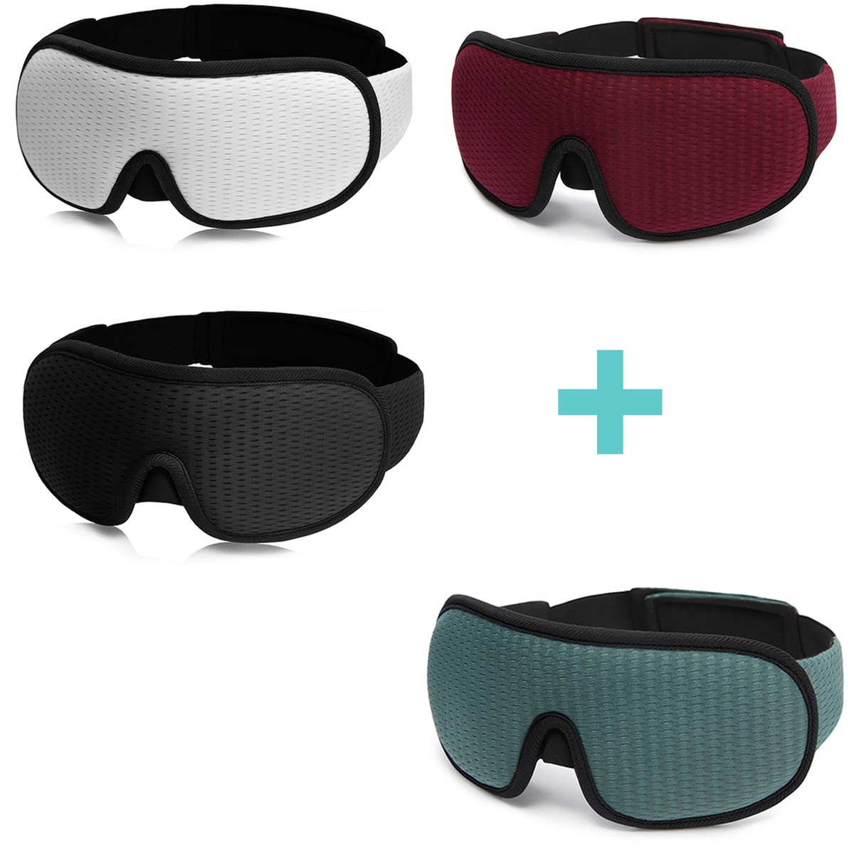 "3D atmungsaktive Schlafmaske in Schwarz bietet Dunkelheit und Komfort, perfekt für Reisen und erholsamen Schlaf."