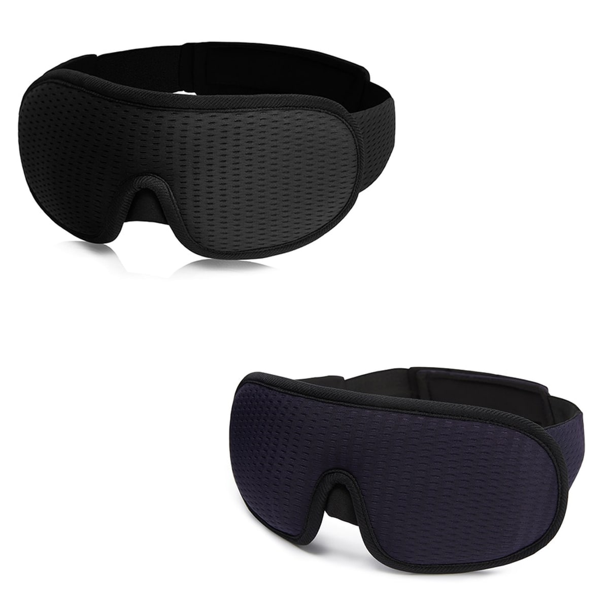 "3D atmungsaktive Schlafmaske in Schwarz bietet Dunkelheit und Komfort, perfekt für Reisen und erholsamen Schlaf."