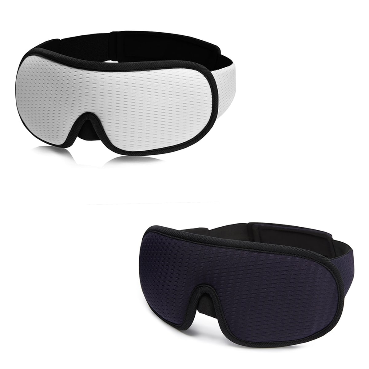 "3D atmungsaktive Schlafmaske in Schwarz bietet Dunkelheit und Komfort, perfekt für Reisen und erholsamen Schlaf."