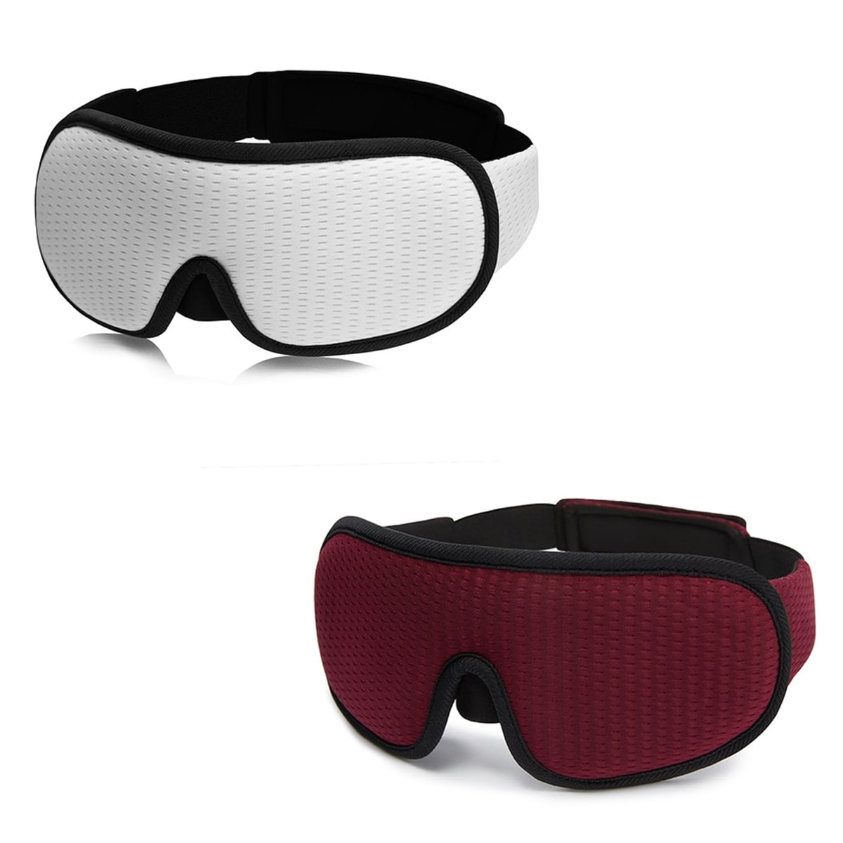 "3D atmungsaktive Schlafmaske in Schwarz bietet Dunkelheit und Komfort, perfekt für Reisen und erholsamen Schlaf."