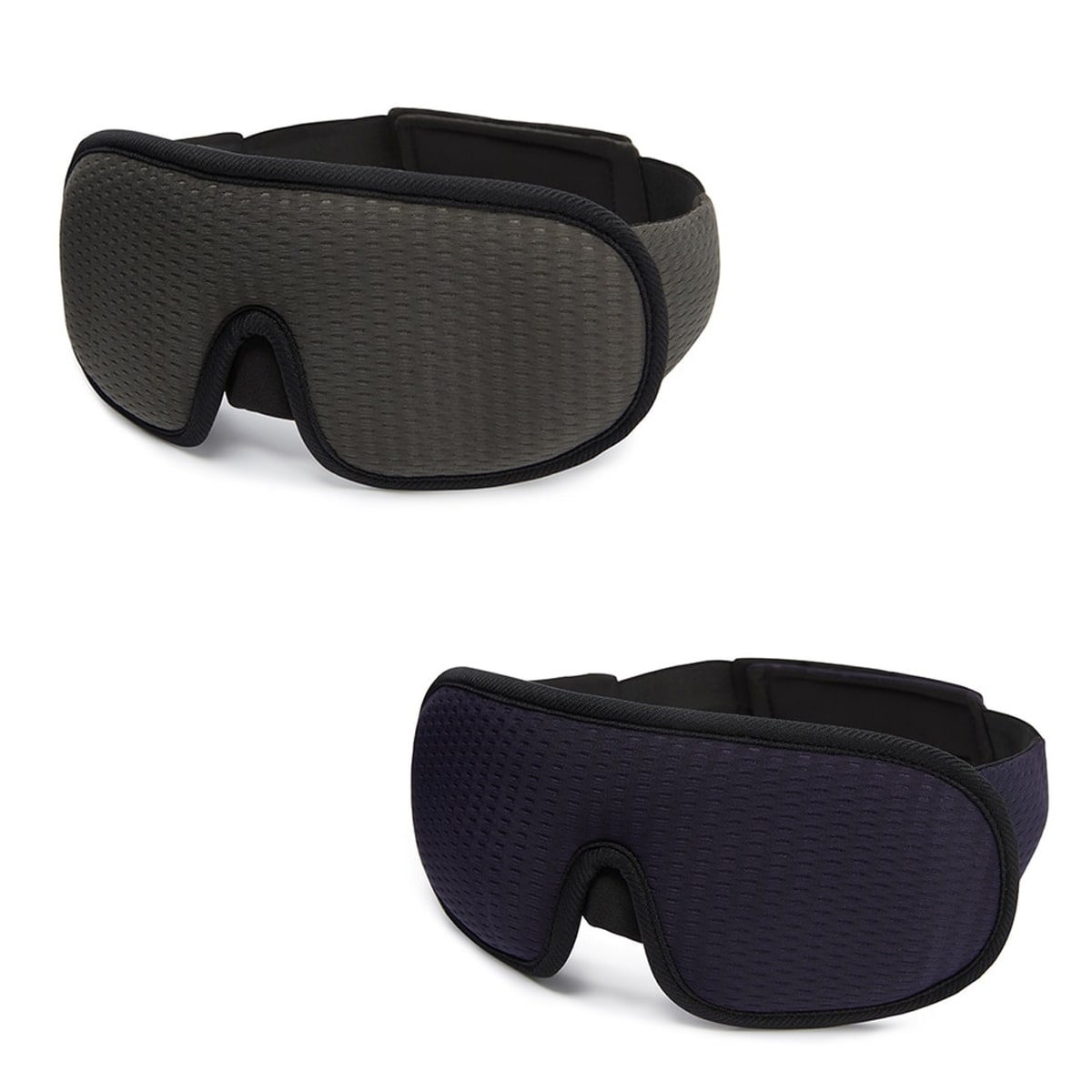 "3D atmungsaktive Schlafmaske in Schwarz bietet Dunkelheit und Komfort, perfekt für Reisen und erholsamen Schlaf."