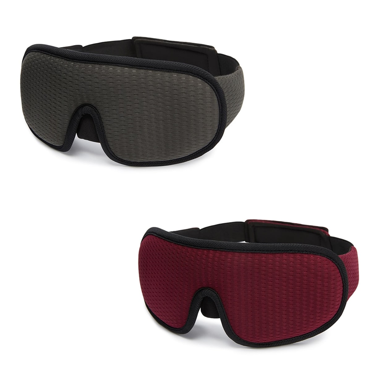 "3D atmungsaktive Schlafmaske in Schwarz bietet Dunkelheit und Komfort, perfekt für Reisen und erholsamen Schlaf."