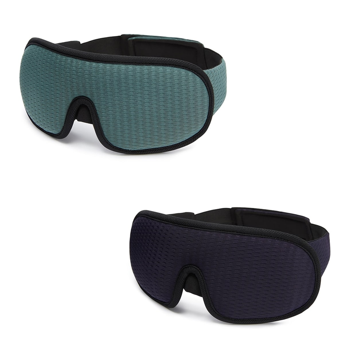 "3D atmungsaktive Schlafmaske in Schwarz bietet Dunkelheit und Komfort, perfekt für Reisen und erholsamen Schlaf."