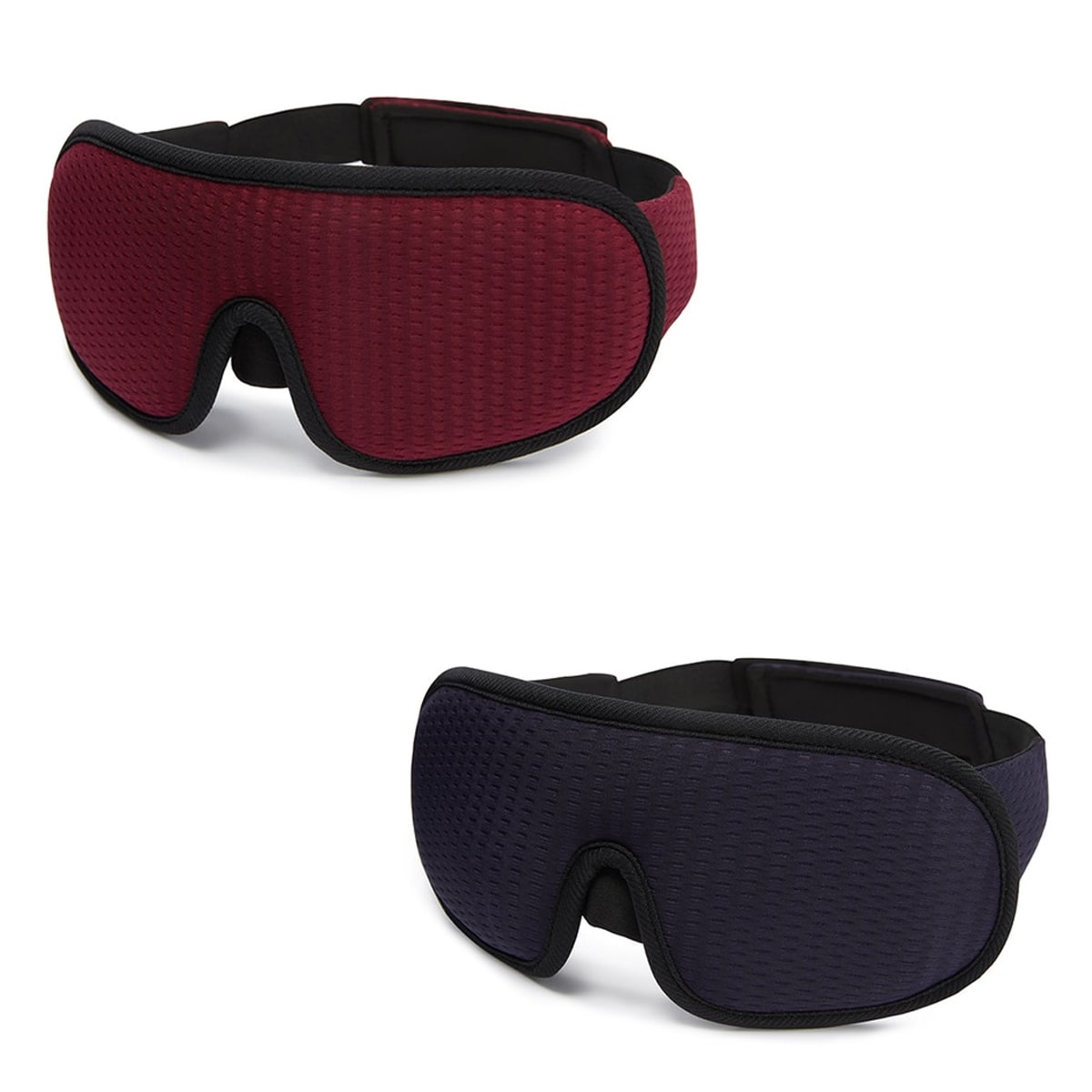 "3D atmungsaktive Schlafmaske in Schwarz bietet Dunkelheit und Komfort, perfekt für Reisen und erholsamen Schlaf."